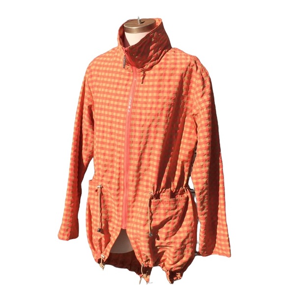 Mycra Pac Jackets & Blazers - Mycra Pac One Checkered Gingham Drawstring Jacket